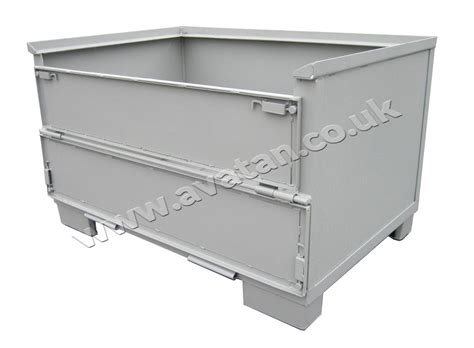 steel pallet box used|euro pallet box with lid.